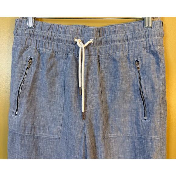 Athleta Women's Blue Cabo Linen Jogger Pants - Size 6 - Picture 3 of 9